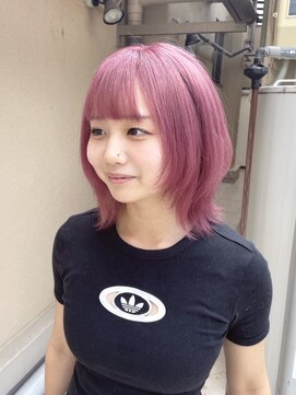 ルルズ(LULUS) ウルフレイヤーカット/ピンクラベンダーカラー