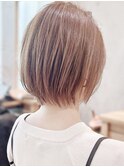say.ショートボブひし形ショートダークレッドデザインカラー