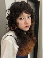 ラルガ 黒崎(Raruga)&nbsp;ハッシュカット/パーマ/オレンジ/エンドカラー