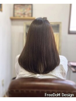 フリーダムデザイン(FreeDoM Design hair&nail)の写真/【代々木上原1分/平日21時まで営業】髪質改善☆酸性ストレート導入!トリートメントと同時施術がオススメ◎