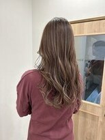 アンビシャス 清瀬店(ambitious) ロングヘア細めハイライトカラーミルクティーグレージュ