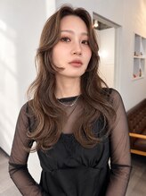 ステア メゾン(stir maison)&nbsp;顔まわりレイヤー×透明感ブラウンのロング