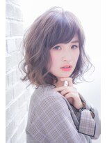 エルサフィロ キタハマ(el zafiro kitahama) 【el zafiro kitahama】ゆるふわ グレージュ フェミニンボブ