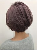 【cuzKLUB】ピンクグレー×ショート