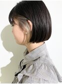 #イヤリングカラー #ホワイトベージュ #ミニボブ