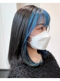 【学生ヘア】ブルー★フェイスフレーミングカラー Mplusミズイデ