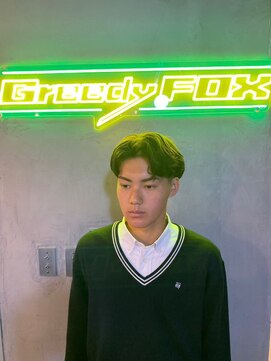 グリーディーフォックス 三軒茶屋(GreedyFOX) 波巻き/マッシュパーマ/ウルフ/ハイライト<理容室>三軒茶屋
