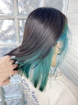 ロア 中目黒(loa) レイヤーロング/グレーベージュ/黒髪/前髪パーマ[中目黒]