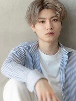 イオ 本厚木(io)&nbsp;アップバングハイトーンセンターパートメンズカットイメチェン