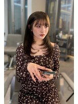 ラル 立川(lar)&nbsp;オリーブミディアム_美髪ピンクブラウン切りっぱなしボブ