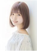 ★グレージュデザインカラーハッシュカットツートンカラーボブ