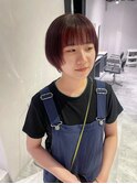 暖色カラー/伸ばしていく時も変化を!顔周りカット