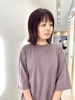 リノア 鵠沼海岸(LINOA)&nbsp;デザインカラー/レイヤーカット/ウェットヘア/オリーブベージュ