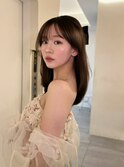 バブみレイヤー前髪黒髪ボブルフネビージュ小顔ワンレン