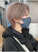 ダブルカラーショートウルフカットショートボブレイヤー前髪あり