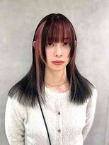 アッシュ 高幡不動店(Ash) ピンクインナーカラー/お顔まわりレイヤーカット