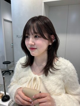 フィルムス 渋谷(FILMS) イメチェン/外ハネボブ/美髪/ワイドバング/ブルーブラック/前髪