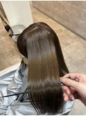 ULTOWA髪質改善改善、ナチュラルストレート、ケアカラー