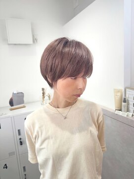 スイ(suiw) ピンクグレージュハイライトショート【suiw】昭和町/天王寺