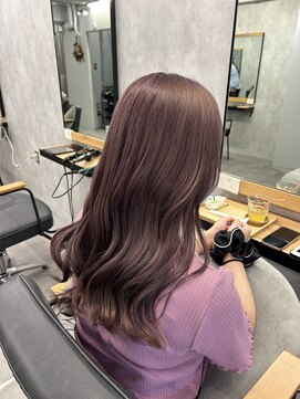 クラン 岡本(Chlan) ダブルカラー　ピンクアッシュベージュ