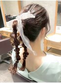 【横浜/横浜駅】リボン×編みアレンジで甘く可愛く♪