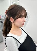 前髪顔まわり韓国ヘアレイヤーカットサイドバンク2wayバンク韓国