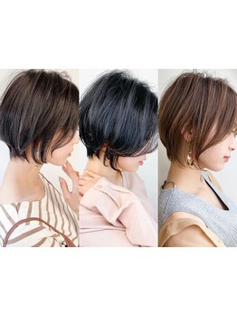 頭皮と髪に優しい技術で、自然な仕上がりのヘアスタイルに*