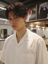 アンサー 渋谷(ANSWER)&nbsp;センターパートシースルー毛流れフェザーパーマ大人ヘア韓流