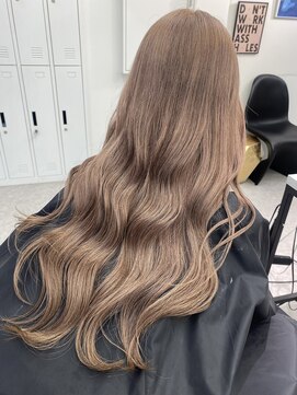 ペレ 渋谷(PELE) くびれヘア/アプリコットオレンジ/夏のヘアアレンジ/渋谷