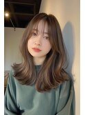 セミロング/くびれヘア/韓国ヘア/【lana hair新宿】