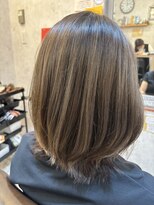 シンミシエル 京都北野白梅町(shinmiciel) ナチュラルレイヤーイメチェン前髪あり30代40代50代60代ミディ