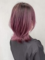 ギークス(GEEKS)&nbsp;【GEEKS渋谷】ローズブラウン/秋カラー/ミディアムレイヤー/小顔