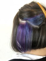 ロンド(Le Rond)&nbsp;インナーカラー/ボブ/オリーブグリーン/インナーバイオレット