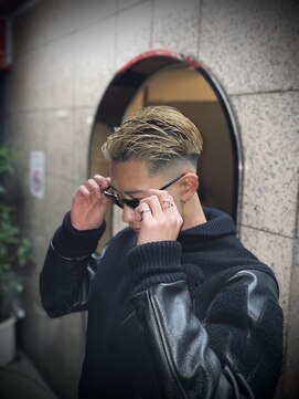 ヒロギンザ 難波店(HIRO GINZA) ハイトーンカラー×スキンフェード