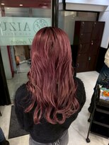 アイズ 本厚木(AIZU) ダブルカラー ボルドーピンク