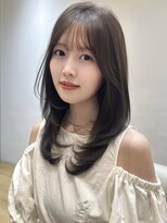 バイオレットジェム(Violet`jem)&nbsp;ミディアムレイヤーカット顔まわりカットシースルーバングKA-136