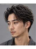 麻布十番/メンズ/ツイストスパイラルパーマ/無造作/刈り上げ
