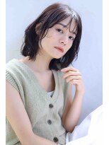 ヘアーラウンジ コティ(HAIR LOUNGE CoTee)&nbsp;カジュアル【切りっぱなしボブ】グレージュ×外はね