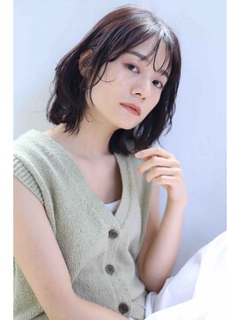 ヘアーラウンジ コティ(HAIR LOUNGE CoTee) カジュアル【切りっぱなしボブ】グレージュ×外はね