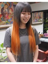 グッドフェローズ キタホリエ(GoodFellas kitahorie) ハイトーンオレンジグラデーションレイヤーブリーチ透明感カラー