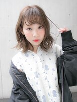 ルティア(Lutia)&nbsp;グレージュカラー シースルーバング ゆるふわミディ ☆