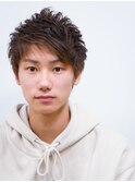 【メンズ王道ひし形シルエット】束感ショートスタイル