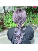 編みおろしヘアアレンジ