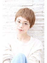 オーシャン(Ocean)&nbsp;[OCEAN Hair&Life藤原純] 分け目なしショート×ミルクティー☆