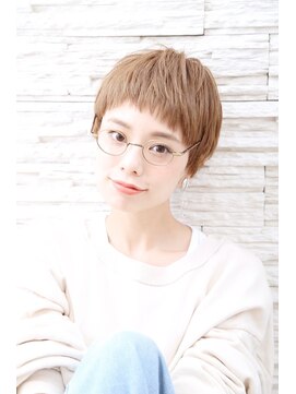 オーシャン(Ocean) [OCEAN Hair&Life藤原純] 分け目なしショート×ミルクティー☆