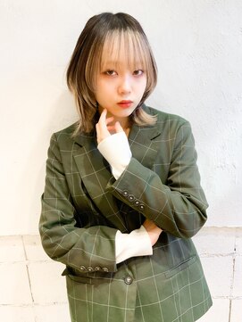 レトン 銀座(leton) ビタミンカラー/ワンレンボブ/くびれヘア/テラコッタ/オン眉