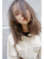 ナンバー デセオ 吉祥寺(N° deseo) 濡れ髪 切りっぱなし オリーブカラー セミウェットウェーブ