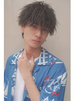 レジュアル(RESSUAL)&nbsp;スーツ短髪ツーブロック束感モテる黒髪シークレットパーマ流行