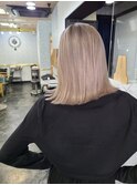 パールベージュ 外ハネボブ ミルクティー 池袋
