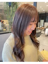 アチーブリス(achieve Liss)&nbsp;マロンベージュカラー×ゆるふわウェーブロング大人可愛い艶感